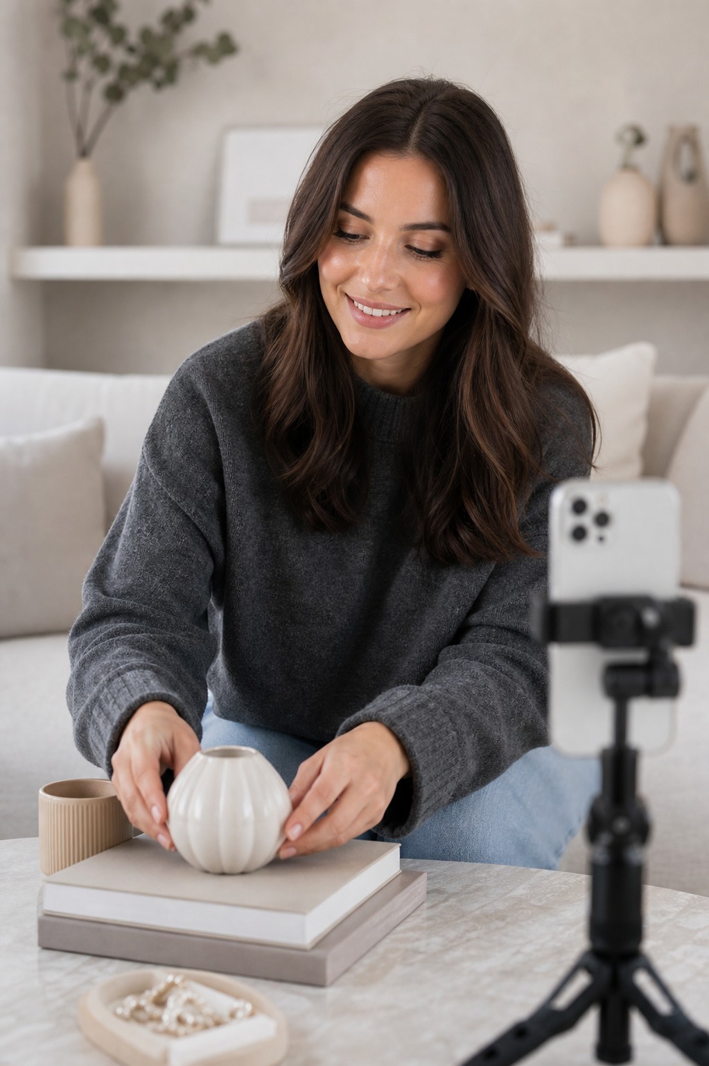 Home and lifestyle UGC creator producing content